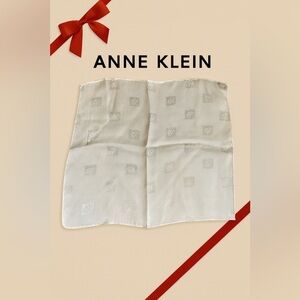 Anne Klein Ivory Lion Jacquard Scarf 11” Square